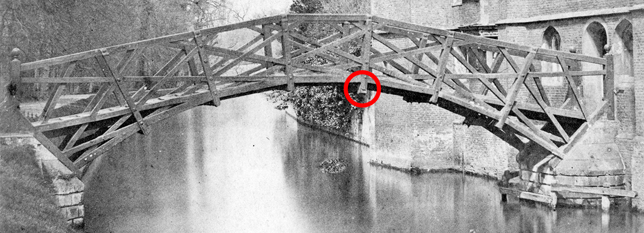 Mathematical Bridge, mid-1860s