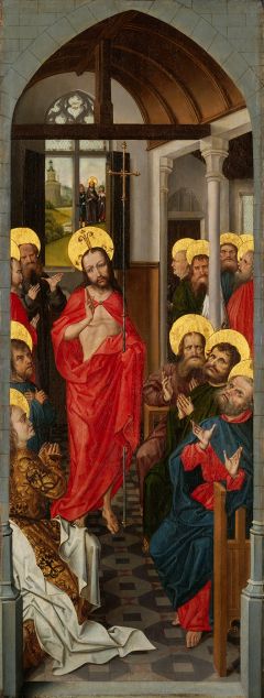 Triptych right panel: the Appearance to the Disciples