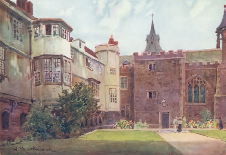 Watercolour of Cloister Court