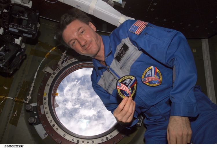 Photo of Mike Foale in space
