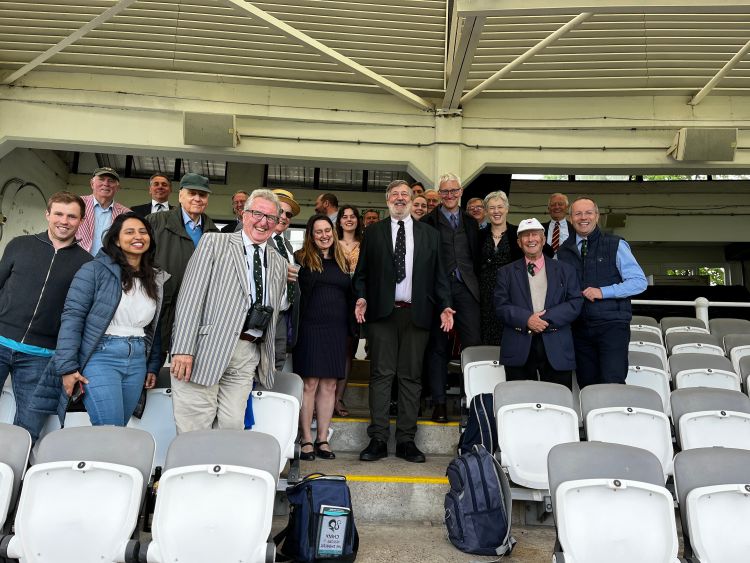 Queens' alumni and students at Lord's Cricket Ground