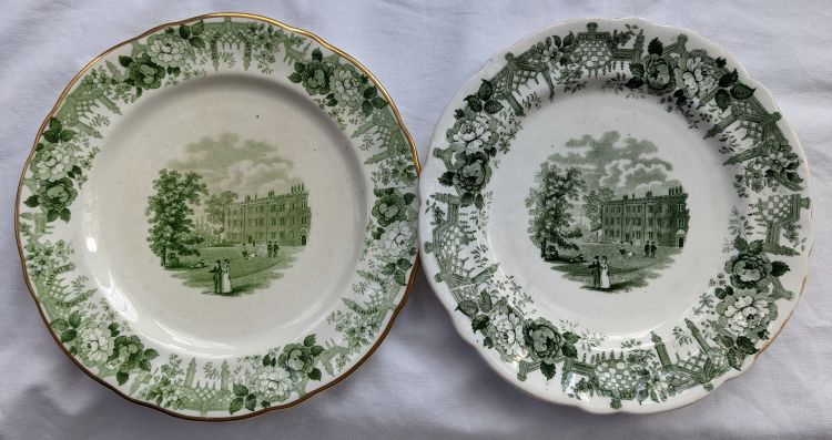 Photo of two ironstone plates