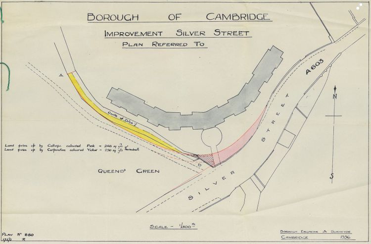 Plan of land exchange on Silver Street 1936