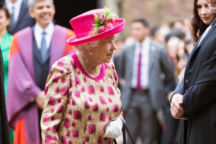 The Queen visiting Queens' College