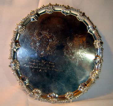 Photo of salver given by Lloyd