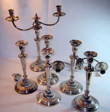 Photo of six candlesticks