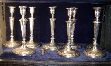 Photo of eight candlesticks