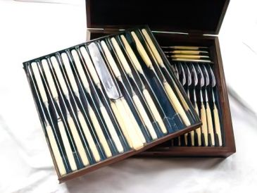 Photo of case of fruit knives and forks