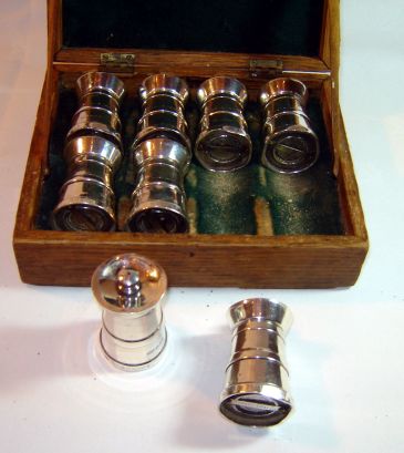 Photo of pepper grinders in case