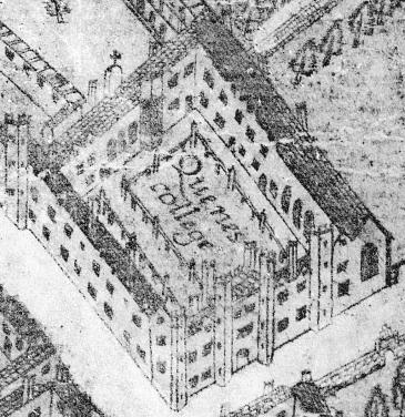 Old Court - detail from Hamond view 1592
