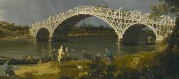 Old Walton Bridge, Canaletto, 1754