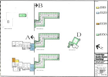 Plan of upper floors of Owlstone Croft 1982