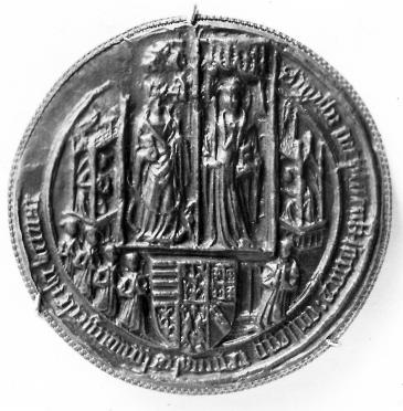 Queens' College seal 1448 photo