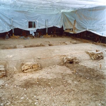 Photo of Old Hall after removal of floor, 2003